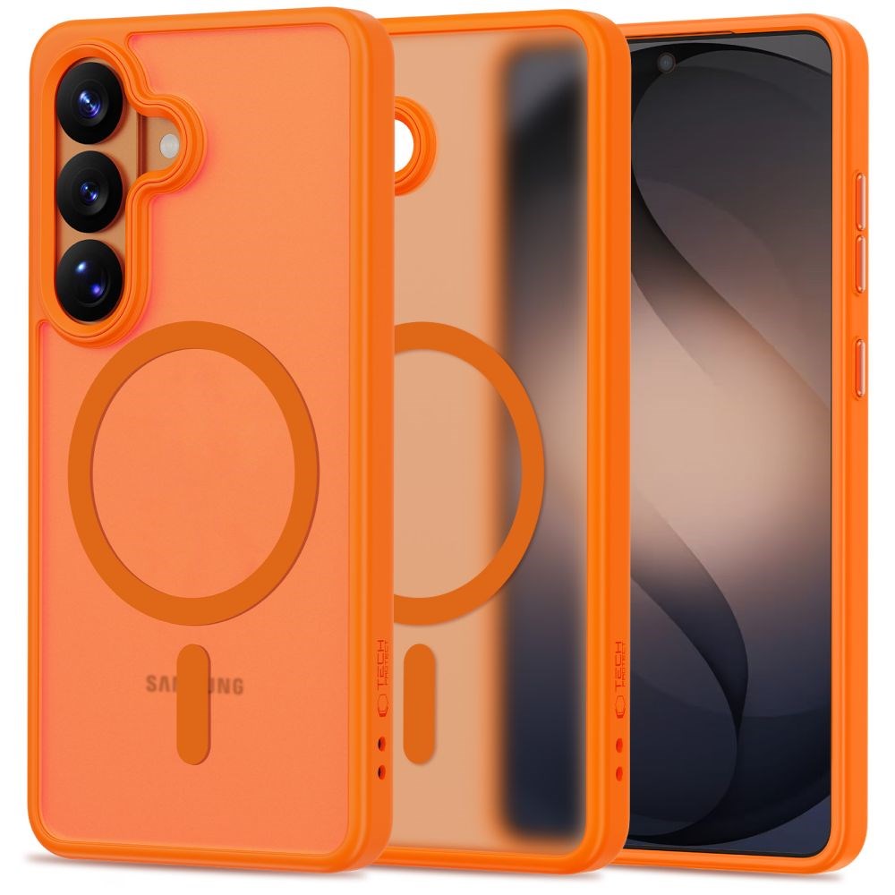 Samsung Galaxy S26 Tech-Protect MagMat Bagside Cover - MagSafe Kompatibel - Mat Orange