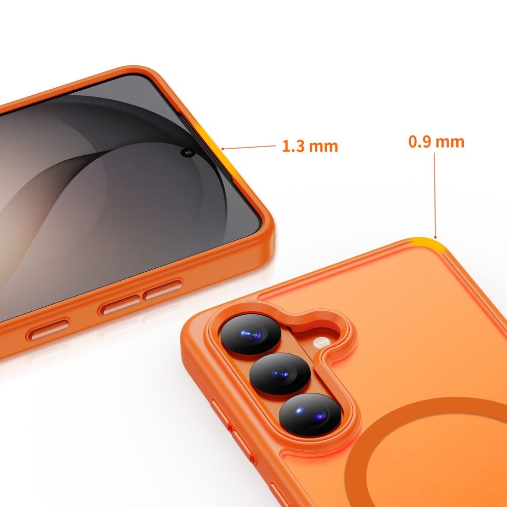 Samsung Galaxy S26 Tech-Protect MagMat Bagside Cover - MagSafe Kompatibel - Mat Orange