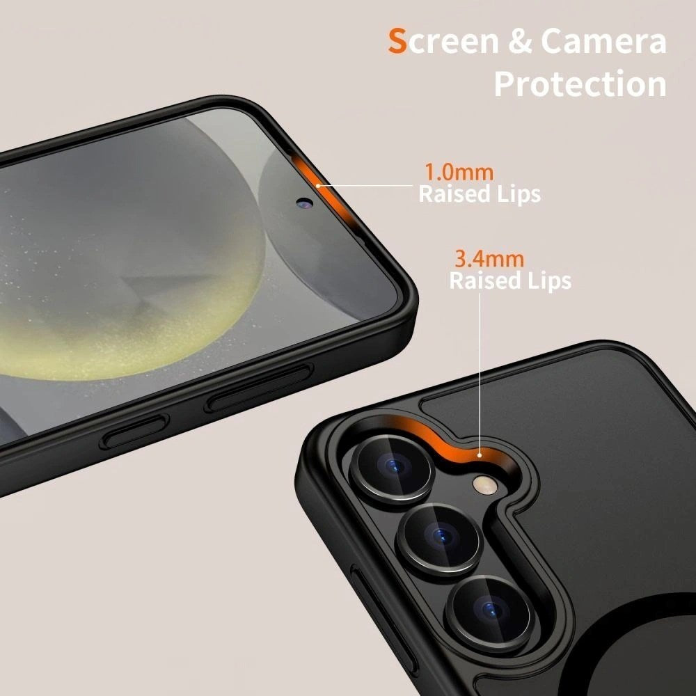 Samsung Galaxy A37 / A56 / A36 Tech-Protect MagMat Hybrid Bagside Cover - MagSafe Kompatibel - Sort