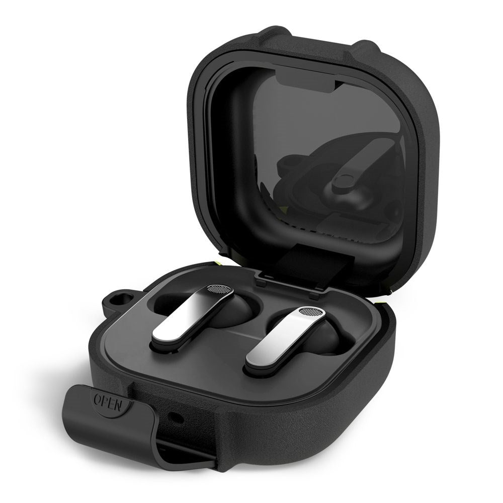 Samsung Galaxy Buds 4 / 4 Pro Tech-Protect Slim Hook Cover - Karabinhage - Sort