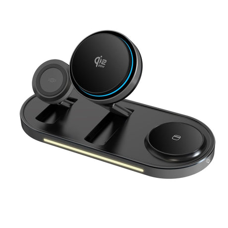 Tech-Protect A51 ARCTICBOOST Trådløs Oplader - 3-i-1 - 25W - MagSafe / Qi2 Kompatibel - Sort