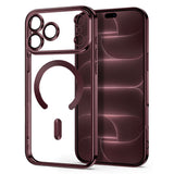 Tech-Protect iPhone 18 Pro Max / 17 Pro Max MagFlex Cover - MagSafe Kompatibel - Burgundy / Gennemsigtig