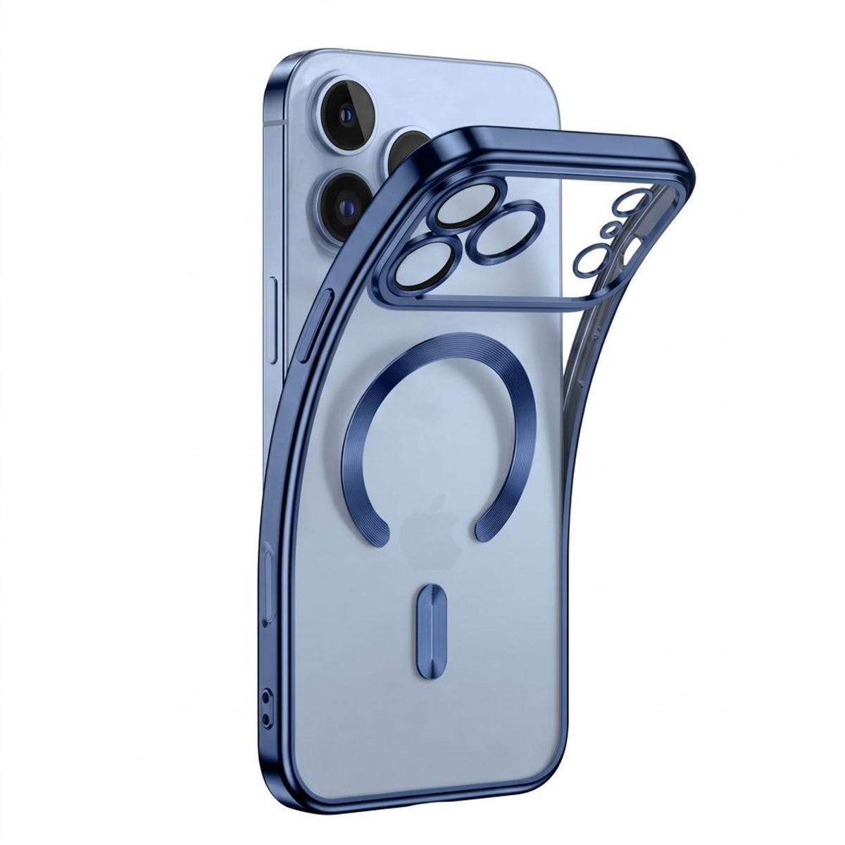 Tech-Protect iPhone 18 Pro / 17 Pro MagFlex Cover - MagSafe Kompatibel - Blå / Gennemsigtig