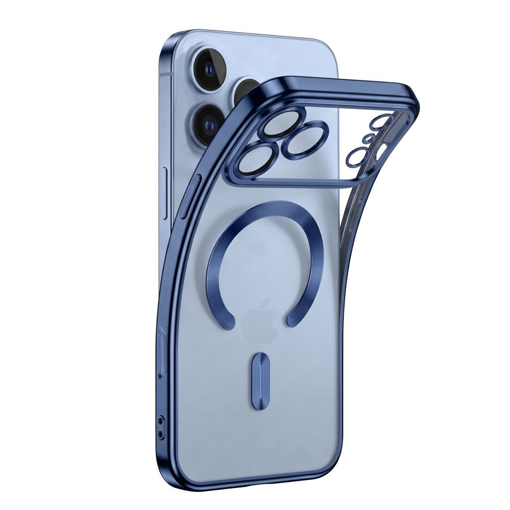 Tech-Protect iPhone 18 Pro Max / 17 Pro Max MagFlex Cover - MagSafe Kompatibel - Blå / Gennemsigtig