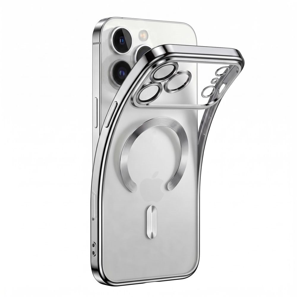 Tech-Protect iPhone 18 Pro Max / 17 Pro Max MagFlex Cover - MagSafe Kompatibel - Sølv / Gennemsigtig