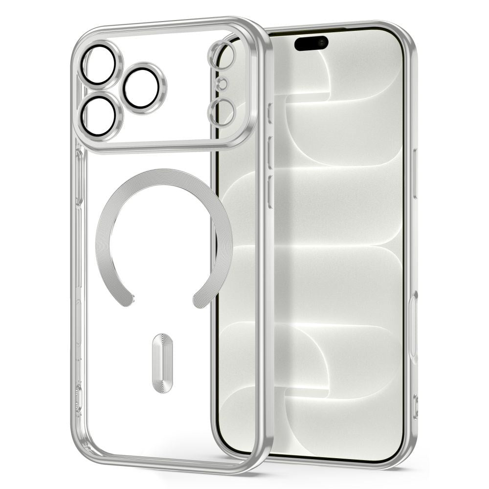 Tech-Protect iPhone 18 Pro Max / 17 Pro Max MagFlex Cover - MagSafe Kompatibel - Sølv / Gennemsigtig