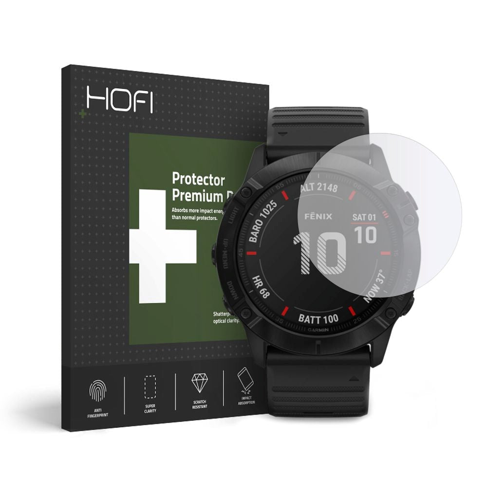 Garmin Fenix 6X/6X Pro Hofi - Skærmbeskyttelse - Gennemsigtig