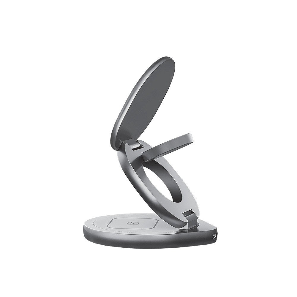 Forever 15W MAWC-200 3-in-1 Trådløs Multi Oplader m. USB-C - MagSafe Kompatibel - Grå