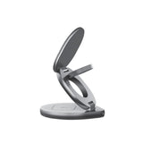 Forever 15W MAWC-200 3-in-1 Trådløs Multi Oplader m. USB-C - MagSafe Kompatibel - Grå