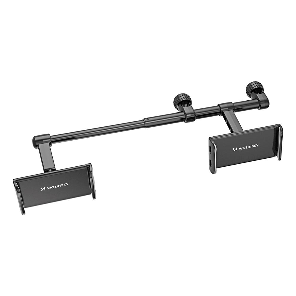 Wozinsky Dual Backseat Car Mount Til Bilens Nakkestøtte - Max Størrelse: 125 - 205mm - Sort