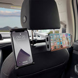 Wozinsky Dual Backseat Car Mount Til Bilens Nakkestøtte - Max Størrelse: 125 - 205mm - Sort