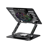 Wozinsky CoolBase Laptop- / Tabletstander - RGB-Lys - Køle-Effekt - Sort