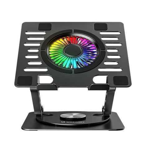 Wozinsky CoolBase Laptop- / Tabletstander - RGB-Lys - Køle-Effekt - Sort
