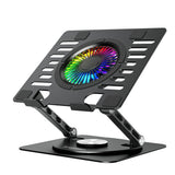 Wozinsky CoolBase Laptop- / Tabletstander - RGB-Lys - Køle-Effekt - Sort