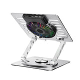 Wozinsky CoolBase Laptop- / Tabletstander - RGB-Lys - Køle-Effekt - Grå