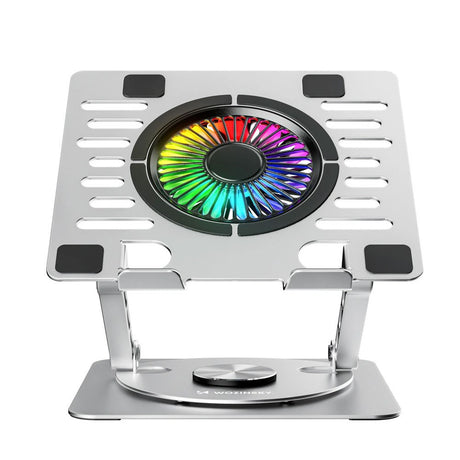 Wozinsky CoolBase Laptop- / Tabletstander - RGB-Lys - Køle-Effekt - Grå
