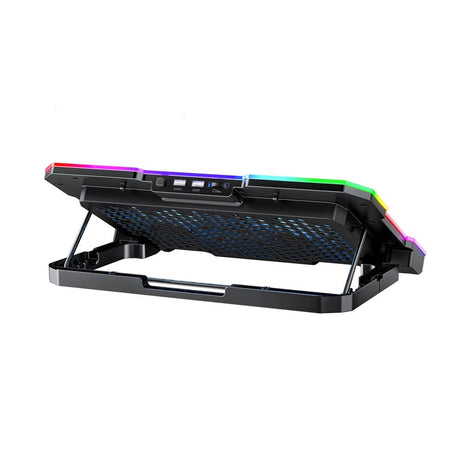 Wozinsky NitroCool Computer Stander - RGB-Lys - Køle-Effekt - Sort