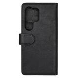 Samsung Galaxy S25 Ultra GEAR Classic Flip Cover Kunstlæder - Kortholder og Ståfunktion - Sort
