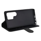 Samsung Galaxy S25 Ultra GEAR Classic Flip Cover Kunstlæder - Kortholder og Ståfunktion - Sort