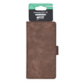 Samsung Galaxy S25+ (Plus) GEAR Classic Flip Cover Kunstlæder - Kortholder og Ståfunktion - Brun