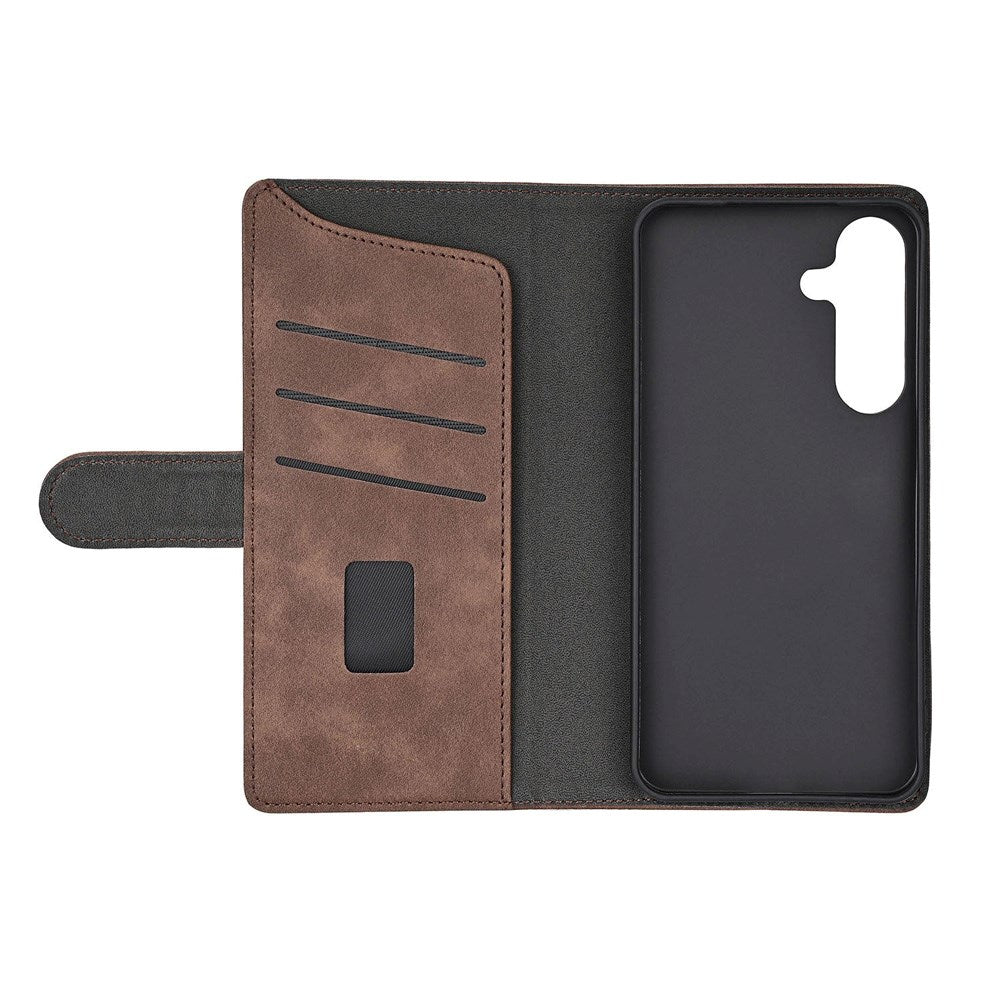 Samsung Galaxy S25+ (Plus) GEAR Classic Flip Cover Kunstlæder - Kortholder og Ståfunktion - Brun
