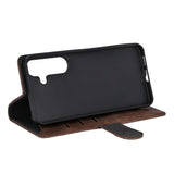 Samsung Galaxy S25+ (Plus) GEAR Classic Flip Cover Kunstlæder - Kortholder og Ståfunktion - Brun