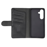 Samsung Galaxy S25 GEAR Classic Flip Cover Kunstlæder - Kortholder og Ståfunktion - Sort