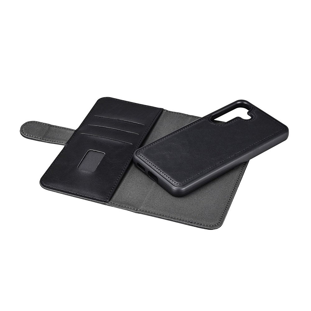 GEAR Samsung Galaxy S25 2-in-1 Kunstlæder Flip Cover - Kortholder - Sort