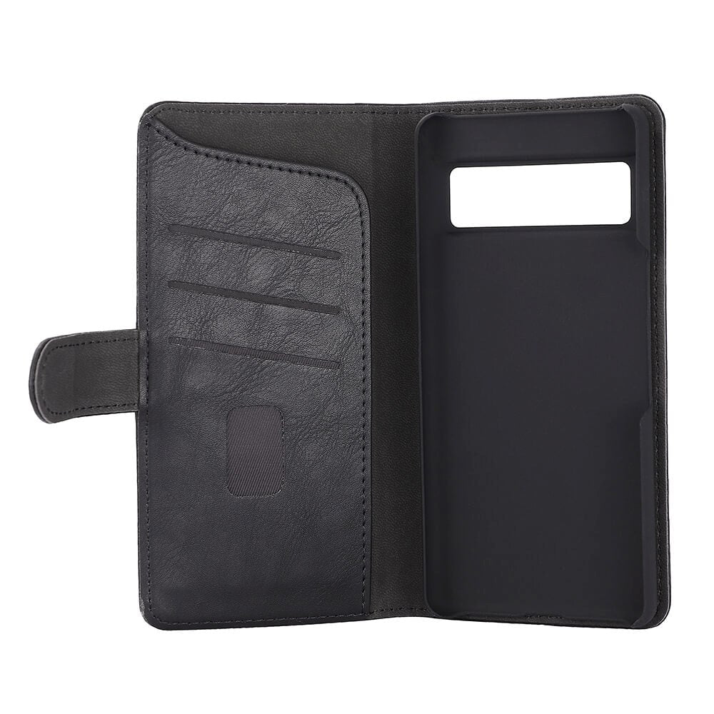 Google Pixel 7 GEAR Wallet - Læder Flip Cover m. Pung til 3 Kort - Sort