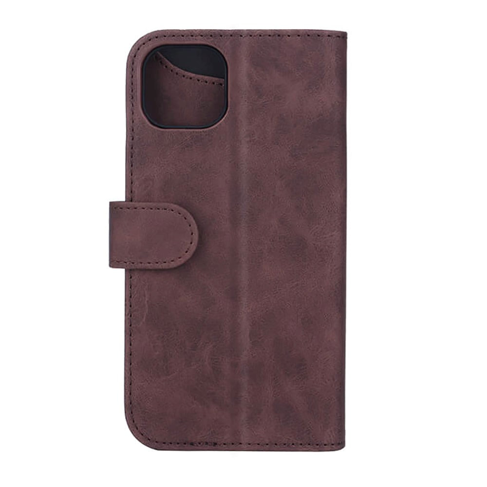 GEAR iPhone 14 Plus Wallet - Læder Flip Cover m. Pung - Brun