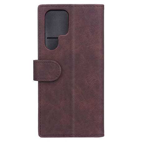 Samsung Galaxy S22 Ultra Gear Wallet - Læder Flip Cover m. Pung - Brun