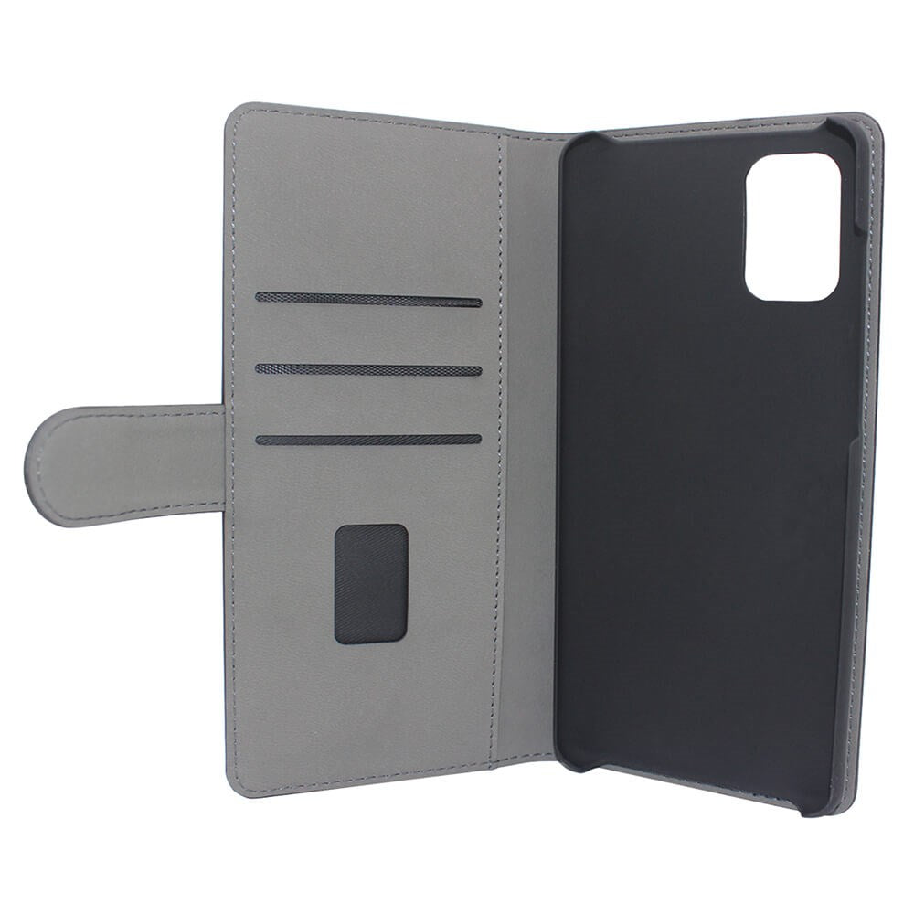 Samsung Galaxy A71 Gear Wallet - Læder Cover m. Pung - Sort