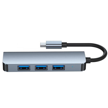 Tech-Protect 4-i-1 USB-C Multiport Hub - 4 x USB-A - Grå