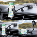 JoyRoom Universal Sugekop Car Mount m. Lang Arm - Mobilholder til bil - Sort