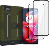 Motorola Moto G04 / G24 / G24 Power Hofi Glass Pro+ Skærmbeskyttelsesglas - Case Friendly - 2-Pak - Sort Kant