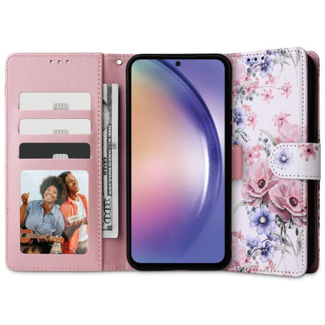 Xiaomi Poco C65 / Redmi 13C Tech-Protect Flip Wallet m. Pung - Blossom Flower