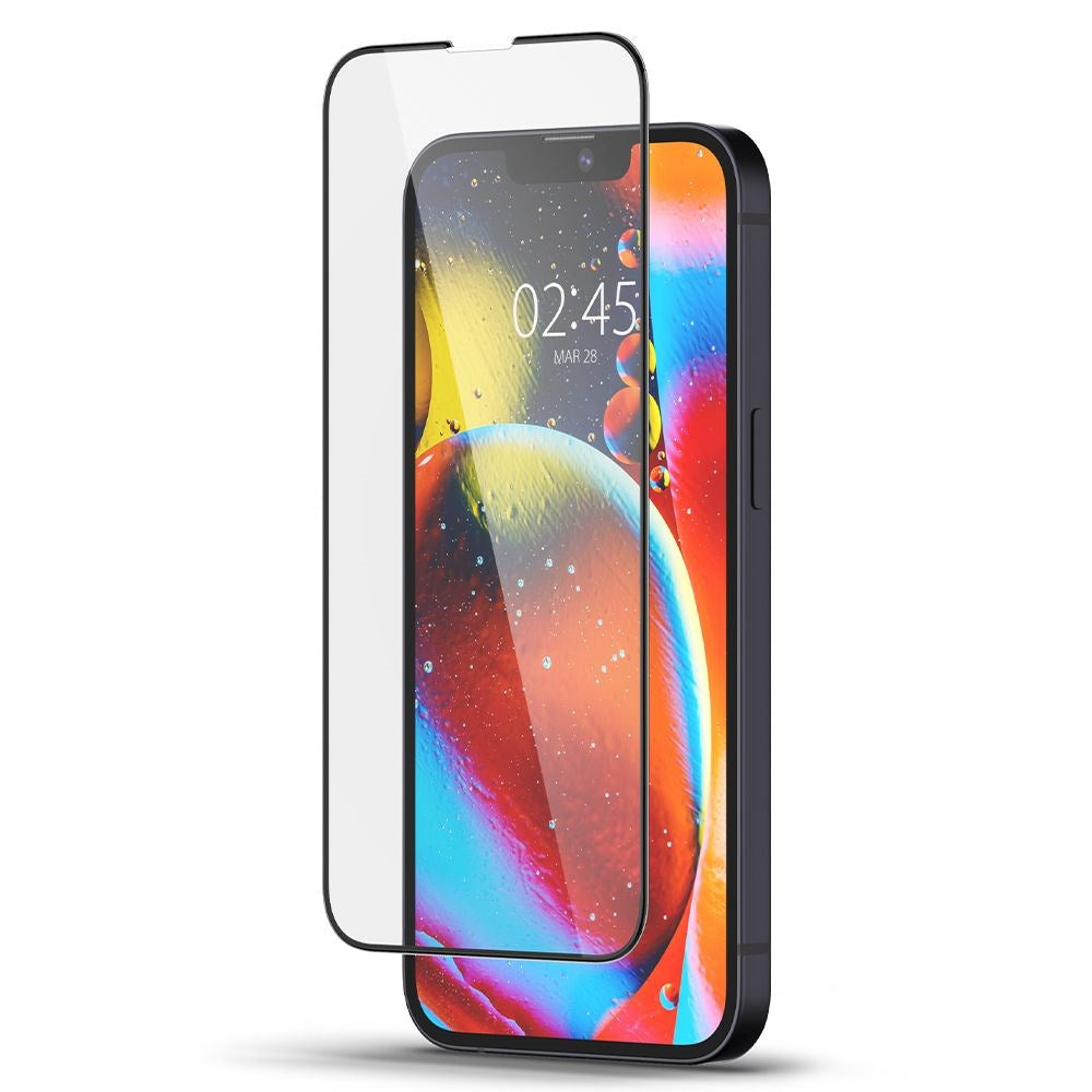 iPhone 13 / 13 Pro Spigen Glas.tr Skærmbesktyttelse - Hærdet Glas - Sort Kant