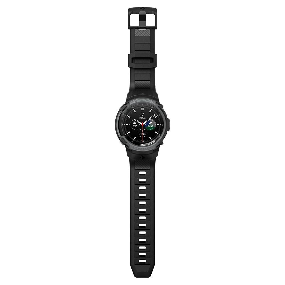 Samsung Galaxy Watch 4 Classic (46mm) SPIGEN Rugged Armor Pro Case - Plastik Cover m. Rem - Koksgrå