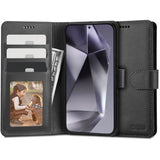 Samsung Galaxy S24 Ultra Tech-Protect Flip Wallet m. Pung & Ståfunktion - Sort