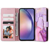 Samsung Galaxy A15 (5G) / A15 Tech-Protect Wallet Flip Cover m. Pung & Ståfunktion - Marmor