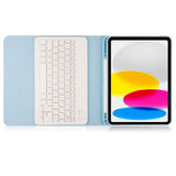 iPad 10.9" (2022) Tech-Protect Keyboard Cover m. Pencil Holder - Engelsk Layout - Lyseblå