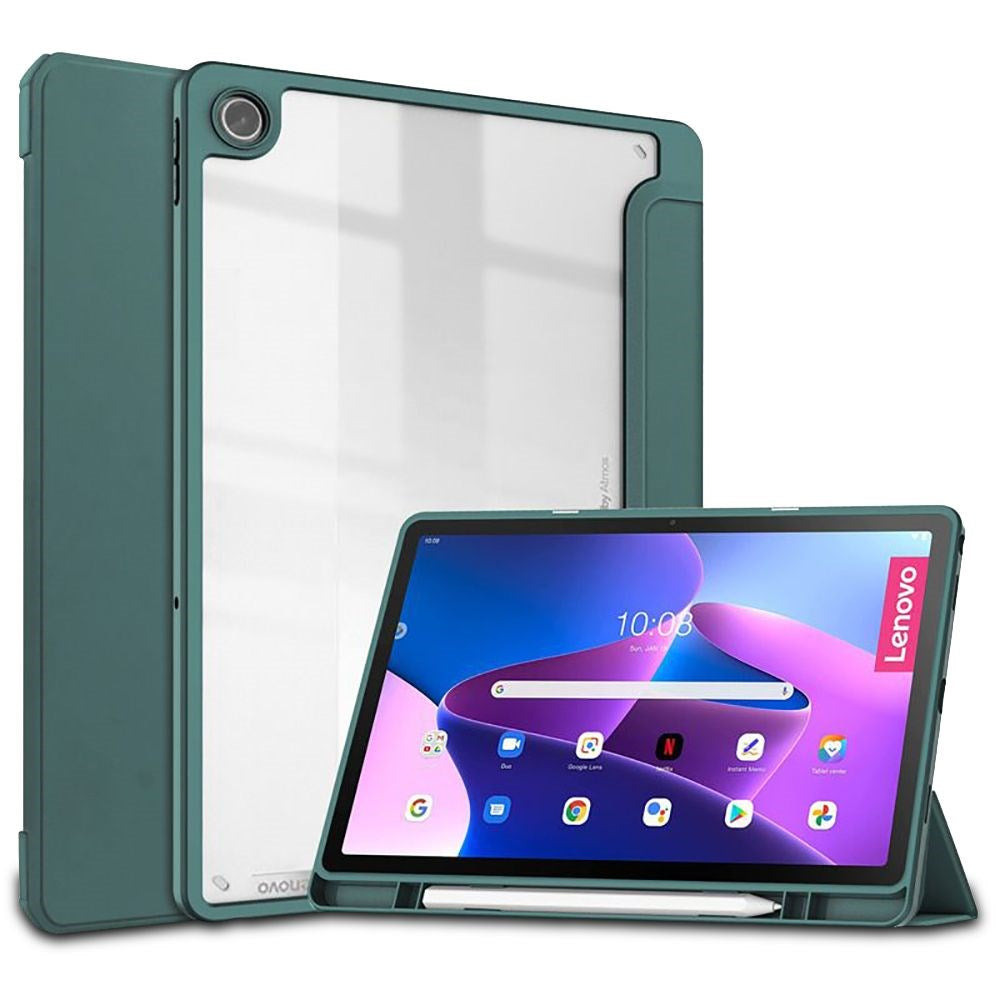 Lenovo Tab M10 Plus (3. Gen) 10.6" (TB-125F/128F) Tech-Protect SC Hybrid Tri-fold Cover - Grøn