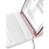 iPad 10.2" (2021 / 2020 / 2019) Tech-Protect Keyboard Cover m. Pencil Holder - Engelsk Layout - Lyserød