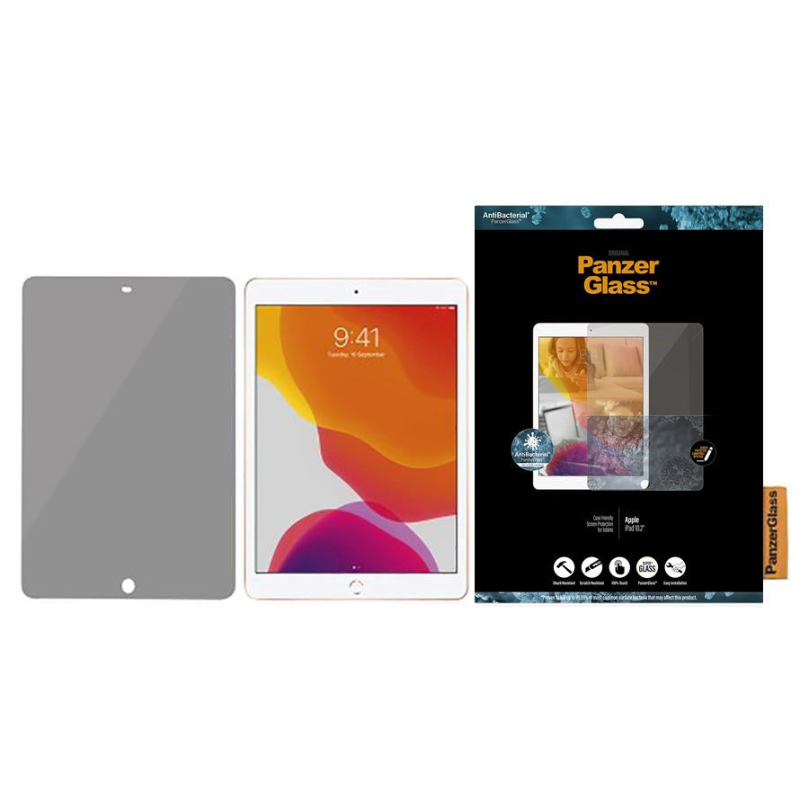 iPad 10.2" (2021 / 2020 / 2019) PanzerGlass Edge-To-Edge Skærmbeskyttelse - Case Friendly - Privacy - Sort