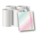 MOB Fotopapir til MOB Pixiprint Kamera m. Mindebog & Stickers - 4 stk - Hvid