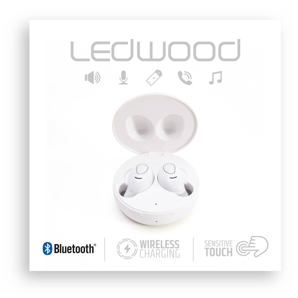 LEDWOOD i9 Trådløs In-Ear Headset - Hvid