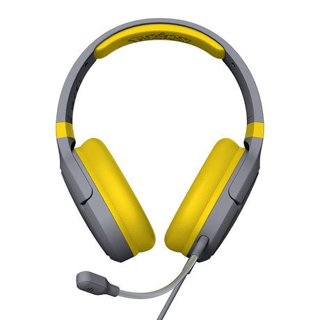 Over-Ear Gaming Headset Pro G1 m. Aftagelig Mikrofon - Pokémon Pikacu - Grå / Gul