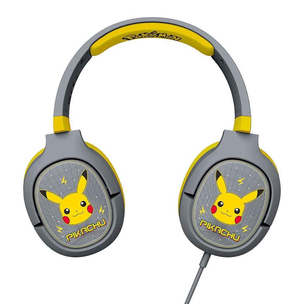Over-Ear Gaming Headset Pro G1 m. Aftagelig Mikrofon - Pokémon Pikacu - Grå / Gul
