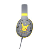Over-Ear Gaming Headset Pro G1 m. Aftagelig Mikrofon - Pokémon Pikacu - Grå / Gul