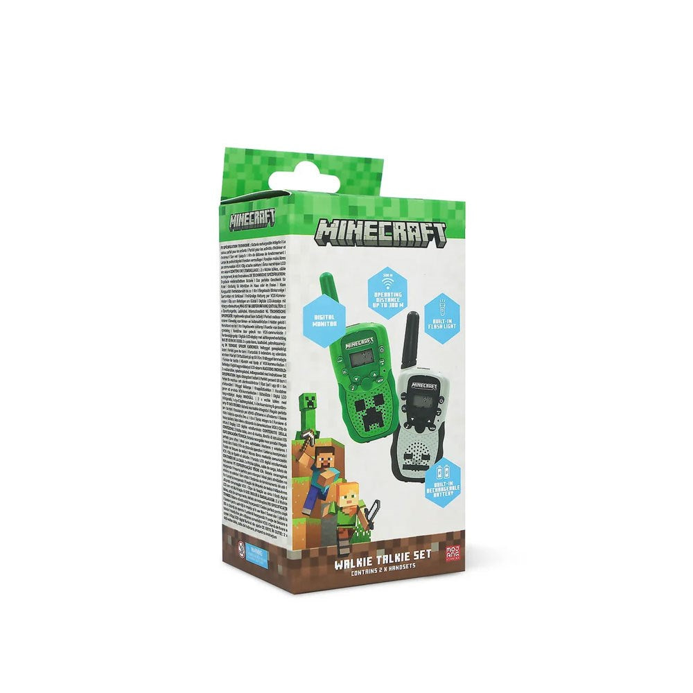OTL MINECRAFT Walkie Talkie Sæt - Digitalt - 2 stk - Grå / Grøn